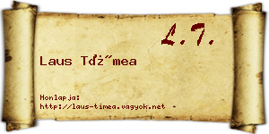 Laus Tímea névjegykártya